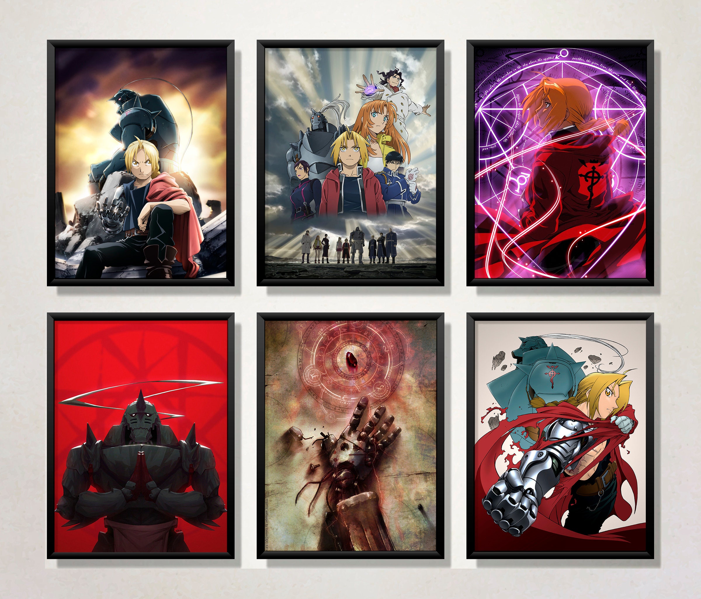 ZKFG Fullmetal Alchemist Brotherhood Anime Classic Poster Poster Decorative  Painting Canvas Wall Art Living Room Posters Bedroom Painting