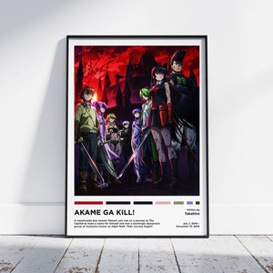 Akame Ga Kill Characters Silk Custom Poster Printed Wall Decor 20 x 13 Inch  24 x