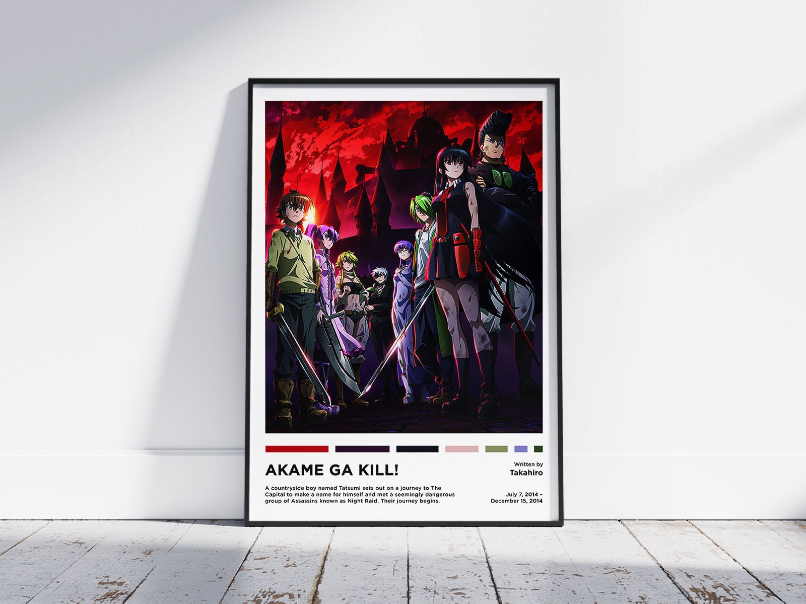 Akame Ga Kill Anime Night Raid Characters Premium Poster