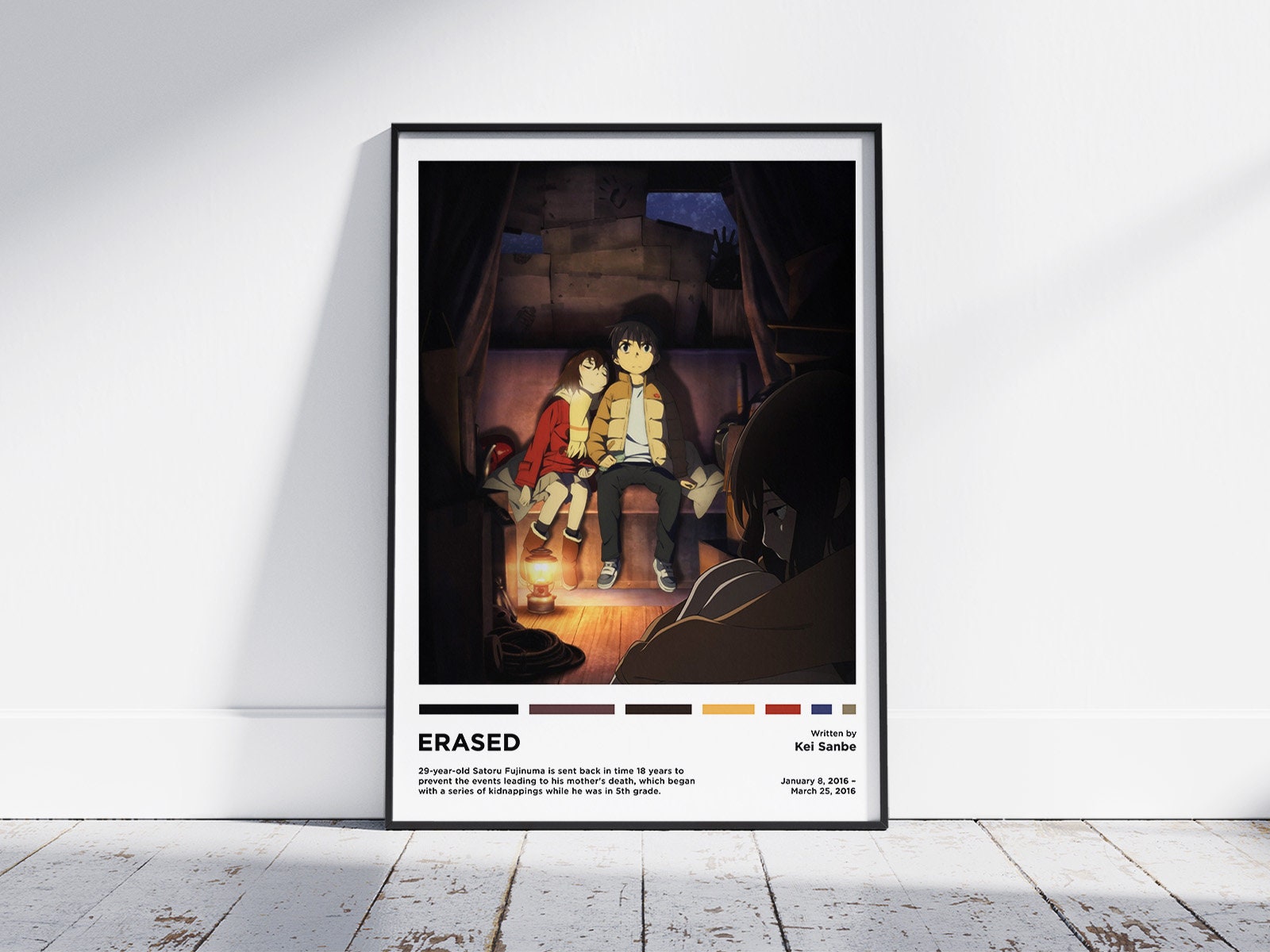 Erased Anime A4 Foil Art Unique Foil Print Japanese Anime 