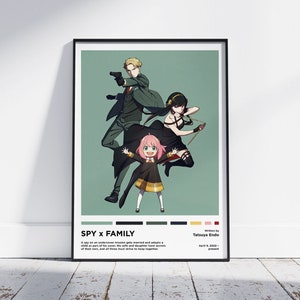 Anime Poster Spy X Family Anya Meme Retro Kraft Paper Prints