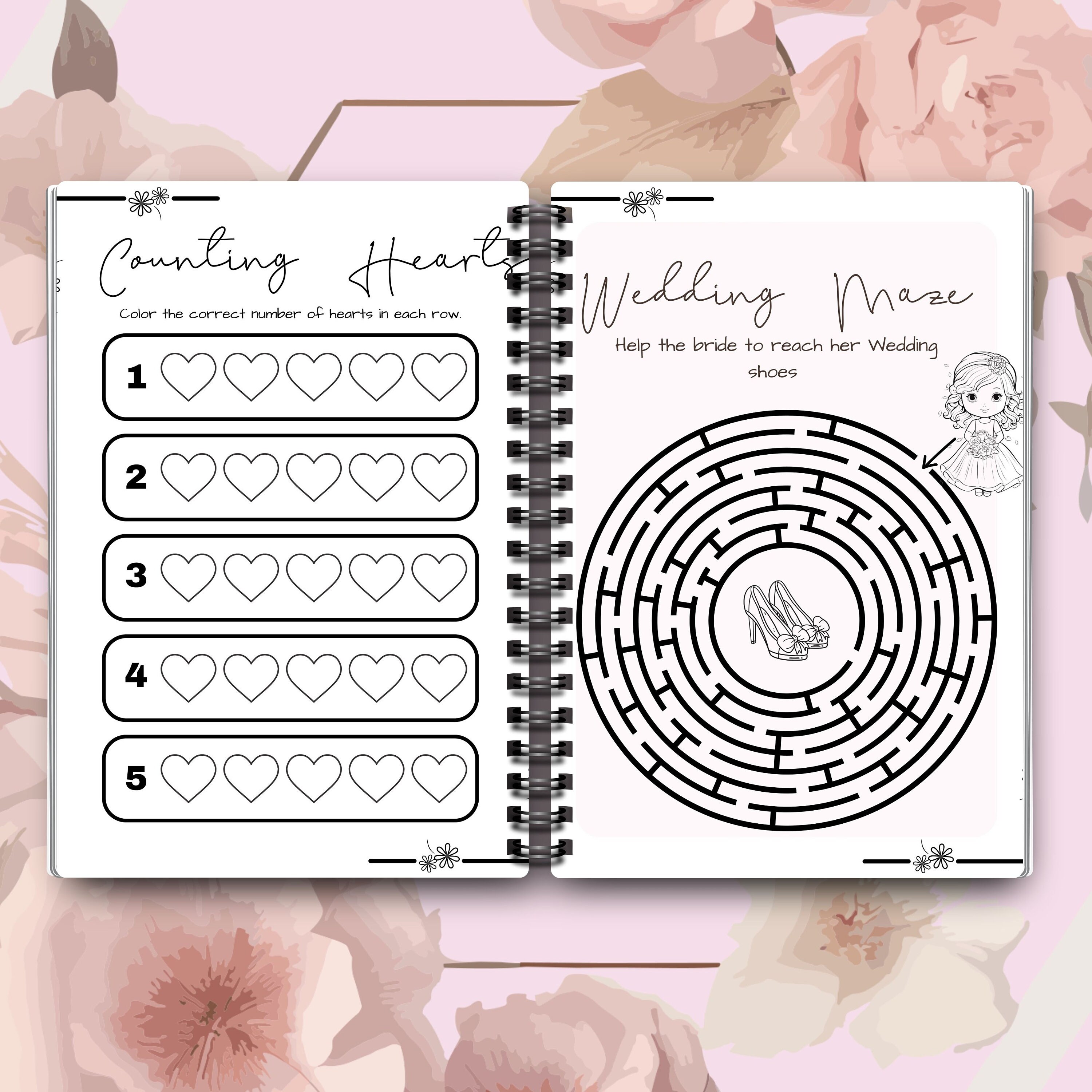 Kids Wedding Coloring Book Children Wedding Book Pages - Etsy