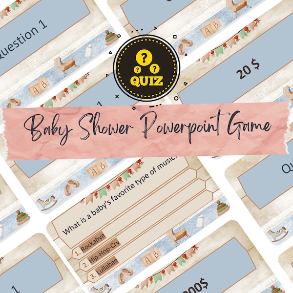 Baby Shower Jeopardy Etsy