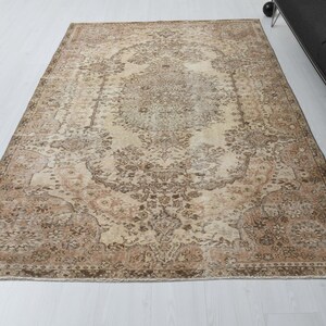 5x8 Rug,Neutral Rug,Turkish Rug,Faded Rug,Vintage Rug 5x8,Anatolian Area Rug,Oushak Rug,Turkey Rug,5x8 Area Rug,Wool Rug,Antique Rug,S-2056