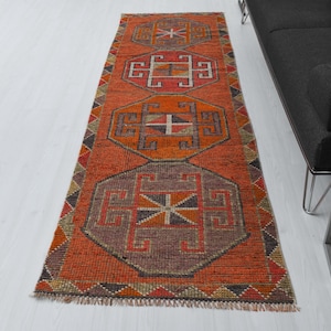 Anatolian Runner Rug,3x10 Runner,Vintage Runner Rug,3x10 Rug,Turkish Runner,Wool Runner Rug,3x10 Vintage Runner,3x10 Oushak Runner,B-2457