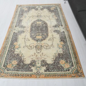 4x7 Rug,Oushak Area Rug,Handmade Rug,Neutral Rug,Turkish Rug,Vintage Rug,Turkish Area Rug,4x7 Turkish Rug,4x7 Vintage Rug,Wool Rug,S-2410