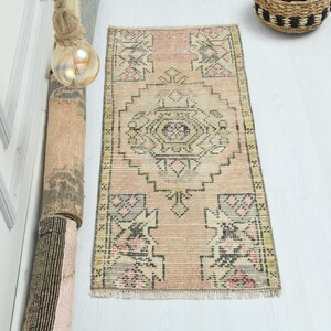 2x3 Rug,2x3 Turkish Rug,2x3 Vintage Rug,Gift For Her Him, Oushak Small Rug,Vintage Doormat Rug,Bath Rug,Decorative Rug,Small Rug,Rug,O-1378
