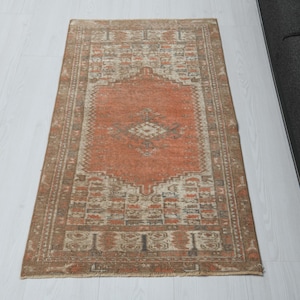 Alfombra bohemia, alfombra neutra, alfombras de lana turca, alfombras orgánicas de lana, alfombras de 2 x 4, alfombra Oushak de 2 x 4, alfombra de lana Oushak, alfombra suave, alfombra personalizada, alfombra oriental, alfombra, A-1253