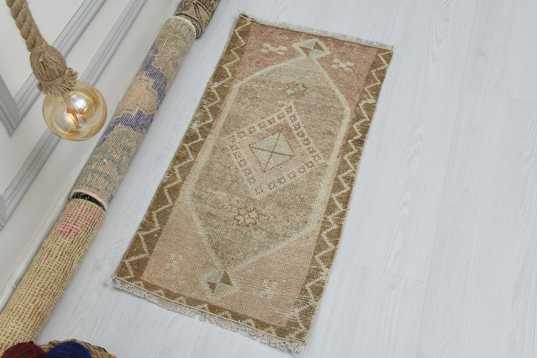 Turkish Bathroom Rug,wool and Cotton Rug,soft Turkish Rug,2x3 Small Rug