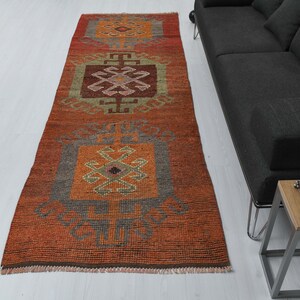 Herki Runner Rug,3x10 Rug,Wool Rug,Runner,Runner Rug,Vintage Runner Rug,Bohemian Rug,Turkish Runner,3x10 Herki Rug,Oushak Runner Rug,M-339