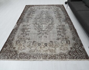 Anatolian Rug,Soft Rug,Vintage Rug 6x9,Living Room Rug,6x9 Rug,Oushak Rug,6x9 Area Rug,Wool Rug,Oversize Turkish Rug,Handmade Rug,S-459