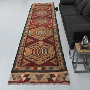 Oushak Runner Rug,Wool Runner Rug,Kitchen Rug,Entryway Rug,Boho Runner Rug,Hallway Rug,Turkish Runner Rug,Runner Rug,Neutral RunnerRug,M-369