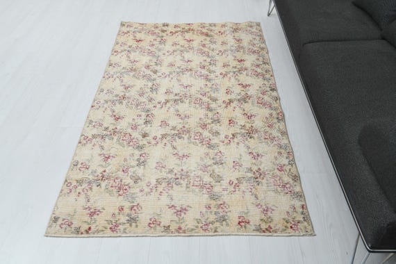 4x6 Oushak Rug,Natural Rug,Vintage Rug,4x6 Turkish Rug,Hand Made Rug,Living Room Rug,Area Rug,4x6 Rug,Home Dizayn Rug,Antique Rug,Rug,S-2383