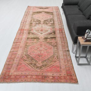 Entryway Rug,Hallway Rugs,Oriental Runner,Boho Runner,Long Runner Rug,Turkish Long Rug,Oushak Runner Rug,Wool Runner Rug,Handmade Rug,B-2907