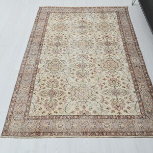 4x7 Oushak Rug,Rug,Custom Rug,4x7 Vintage Rug,Living Room Rug,Area Rug,4x7 Turkish Rug,4x7 Area Rug,4x7 Rugs,Handmade Rug,Vintage Rug,S-2378