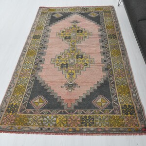 4x7 Area Rug,Handmade Rug,Oriental Rug,4x7 Vintage Rug,Vintage Area Rug,Turkish Rug,Anatolian Rug,Soft Rug,Kids Rug,4x7 Oushak Rug,A-1366