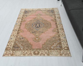 4x6,Anatolian Rug,4x6 Area Rug,Area Rug,Turkish Rug,Living Room Rug,4x6 Rug,Handmade Rug,Wool Rug,Oushak Rug 4x6,Natural Rug,Boho Rug,A-1283