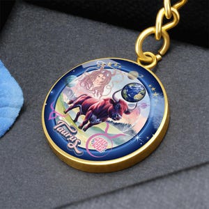 Taurus Zodiac Keychain | Earth Sign Gift | Taurus Birthday Accessory, Personalized Astrology Gift for Earth Signs
