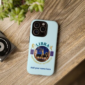 Personalized Libra Phone Case, Zodiac Sign Gift, Astrological Phone Cover, Astrology Lover Accessory, Custom Name Mobile Case