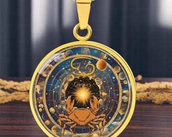 Cancer Circle Necklace en son