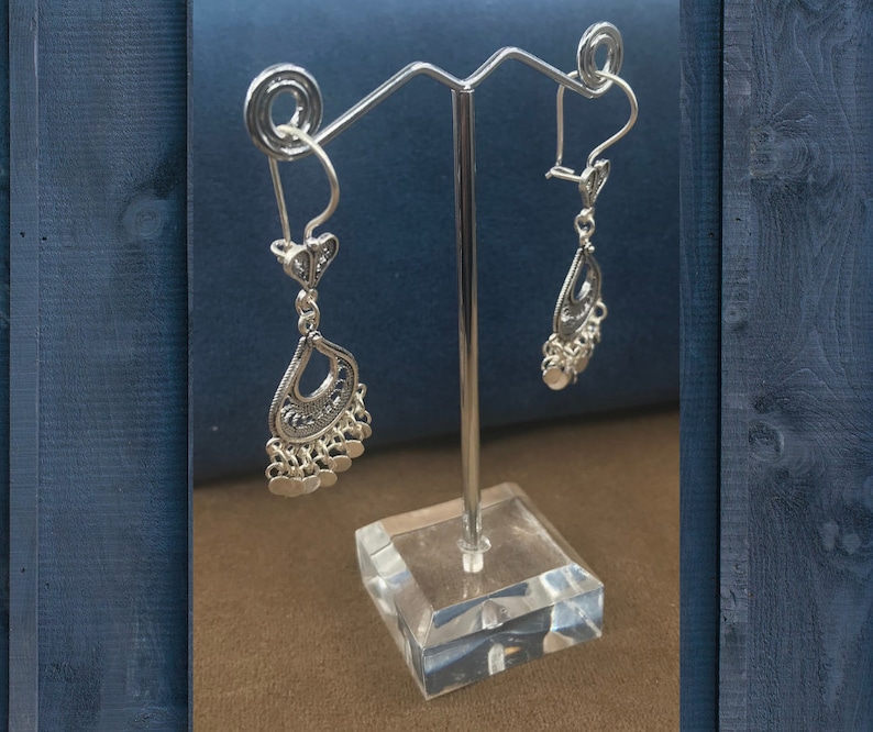 Filigrane Damen Ohrringe aus 925er Sterlingsilber, Silber-Schmuck, Geschenk f Bild 3