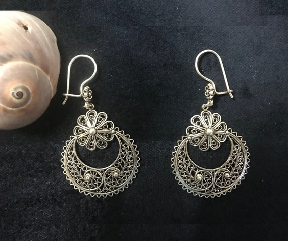 Mexican Oaxacan handmade coral silver filigree earrings/Frida Kahlo/  Bohemian/jewelry | Jewelry hacks, Bohemian jewelry, Silver jewellry