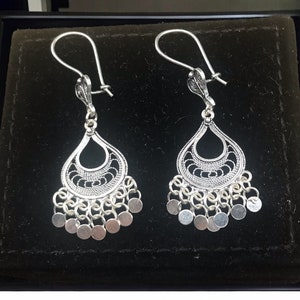 Filigrane Damen Ohrringe aus 925er Sterlingsilber, Silber-Schmuck, Geschenk f Bild 8