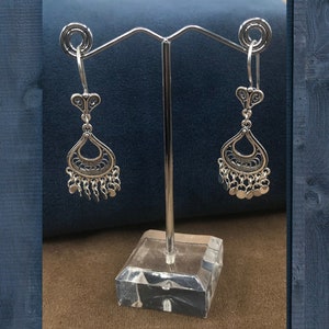 Filigrane Damen Ohrringe aus 925er Sterlingsilber, Silber-Schmuck, Geschenk f Bild 2