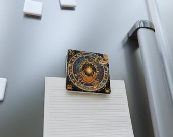 Cancer Zodiac Porcelain Magnet: Astrology Gift, Home Decor