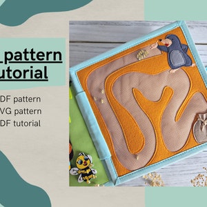 Quiet book page &quot;Maze MOLE&quot;  PDF pattern, felt book pattern, how to sew quiet book, gift for kids yourself pdf
