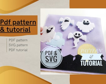 Halloween Ghosts Quiet Book Page Pattern, Felt Activity (PDF Pattern)