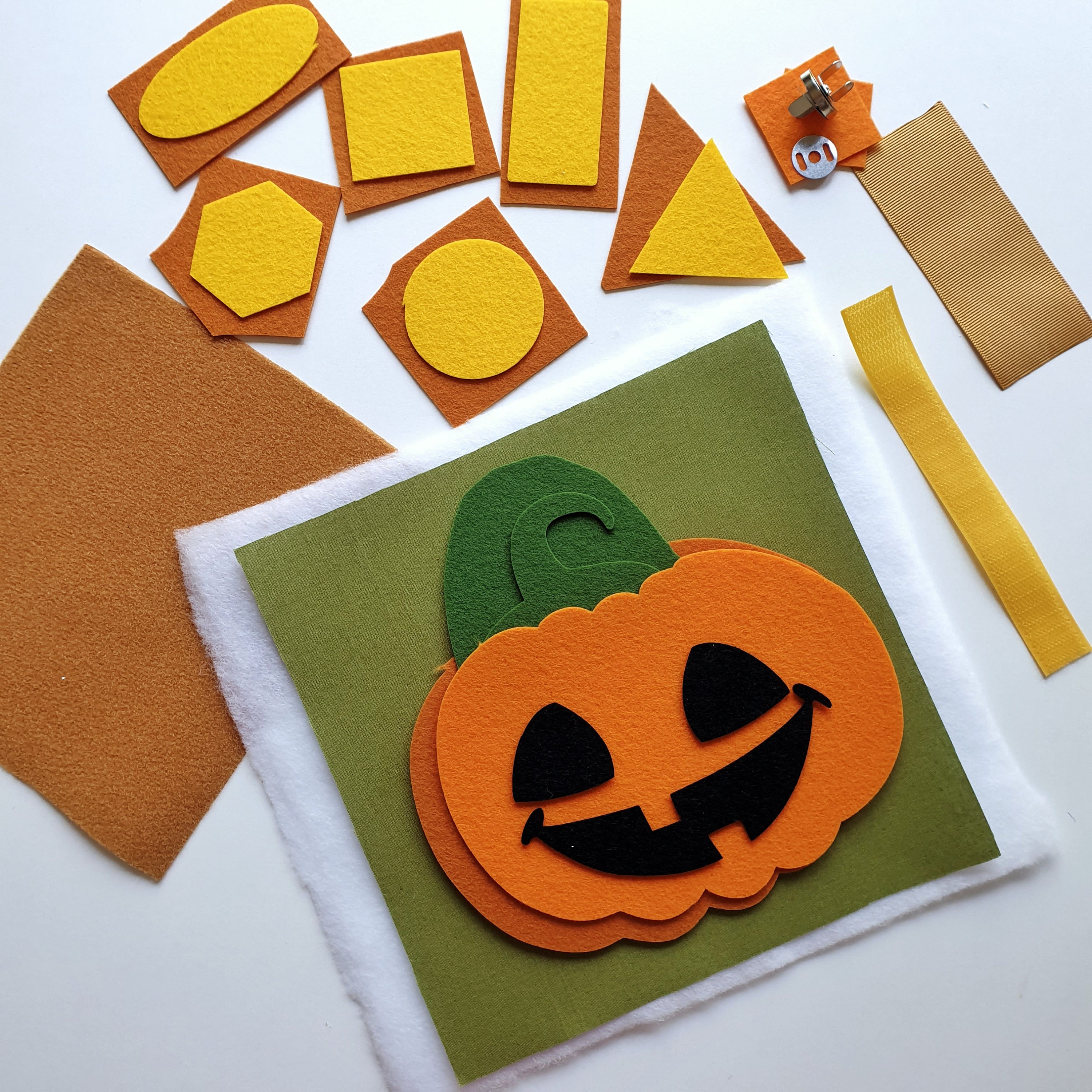 Halloween Quiet Book Page Pattern, Felt Pumpkin (PDF Pattern) - Etsy
