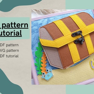 Quiet book page &quot;Treasure chest&quot; pattern, PDF pattern, felt book PDF pattern and tutorial