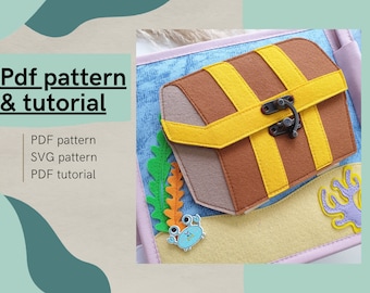 Felt Treasure Chest Quiet Book Page Pattern (PDF Pattern)