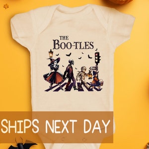 The Boo-tles Funny Halloween Onesie® - Halloween Baby Bodysuit, Newborn Spooky Outfits.