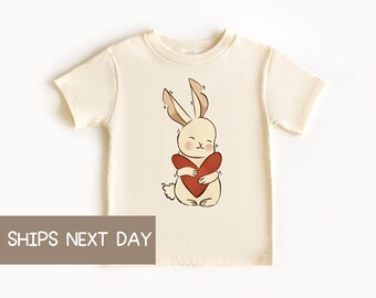 Cute Bunny Shirt for Kids®, Bunny Heart Toddler Shamrocks Shirt®, Cute Animals Toddler Infant Shirt, Gift for Kid Girls
