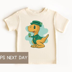 Cute Dinosaur St Patrick&#39;s Day Shirt for Kids®, St Patrick&#39;s Day Toddler Shirt, Dinosaur With Clover Shirt, Infant Shirt, Gift for Kids