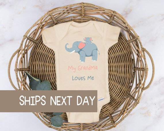 Newborn Gift From Grandma, Grandma Loves Me Onesie, New Baby Gift, Grandson/Granddaughter Gift.