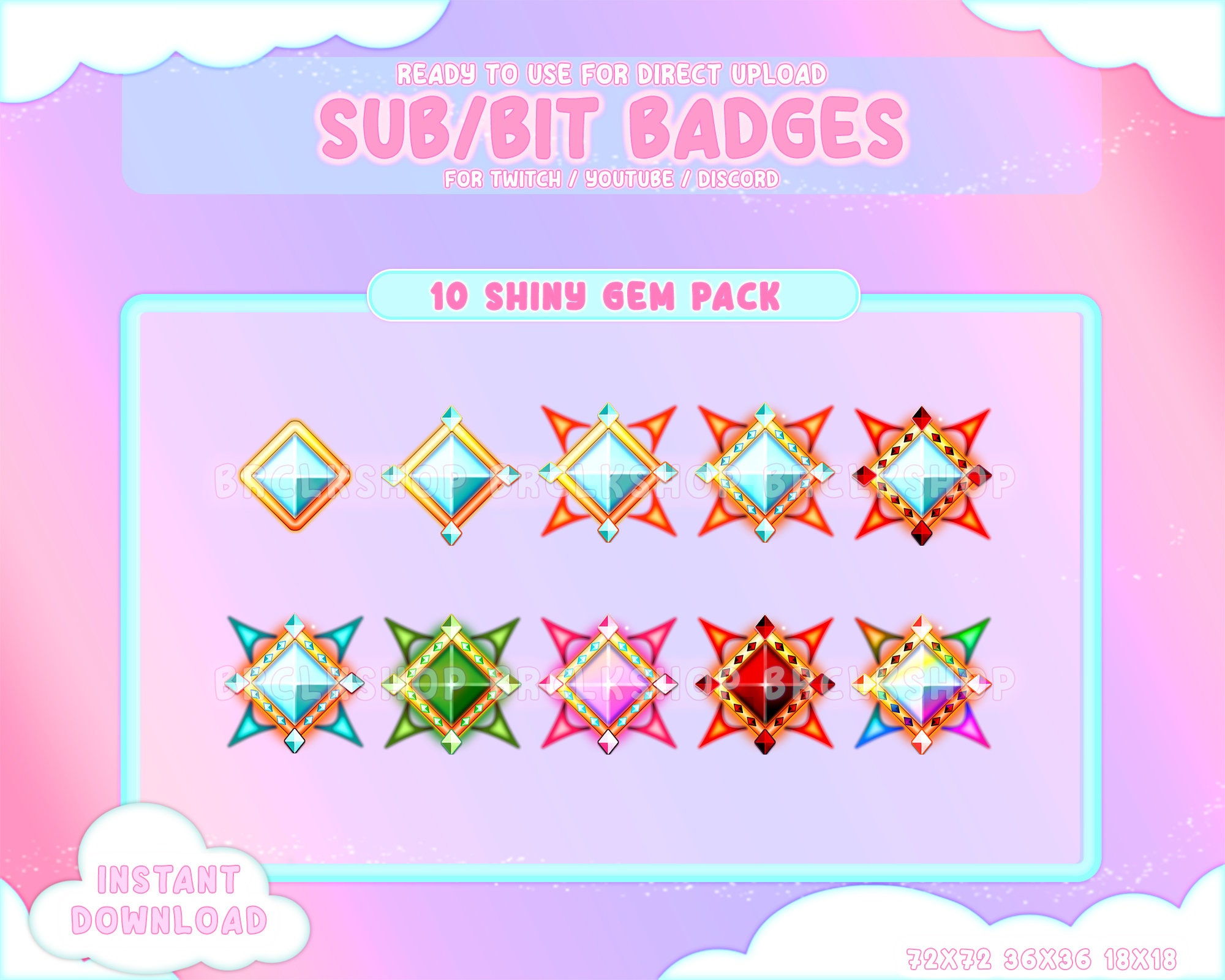 Colorful Gem Stones Clip Art Set, Heart Shaped, Round, Crystal, Oval,  Shiny, PNG 