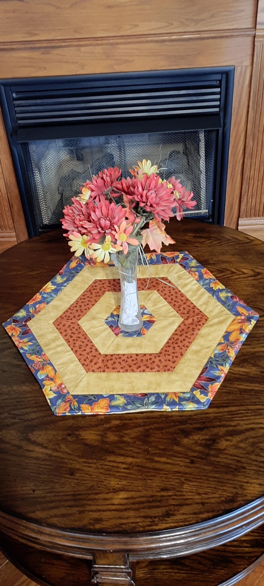 Hand Made & Quilted Fall Leaves and Colors Table Topper! - Etsy