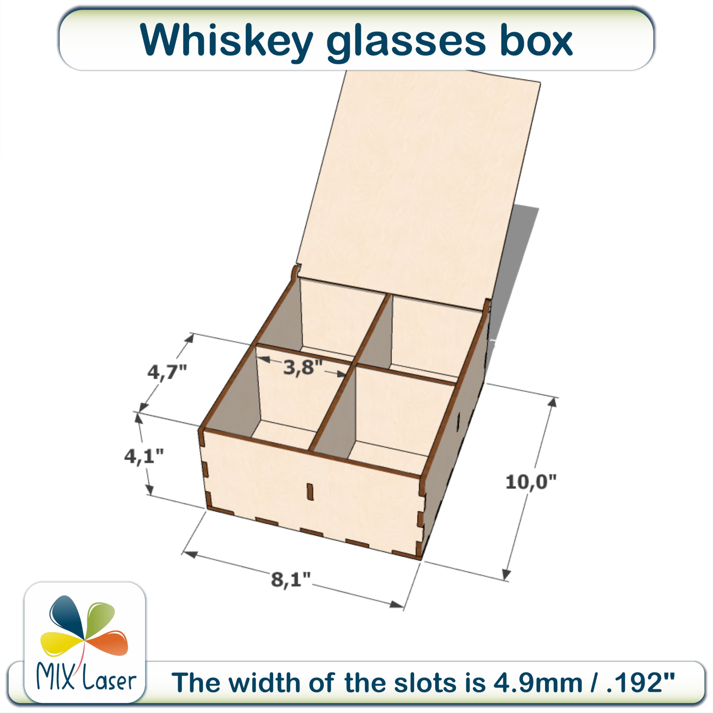 Glass Box Dxf File Box for Glasses. Laser Cut Vector SVG DXF CNC Design. - Etsy