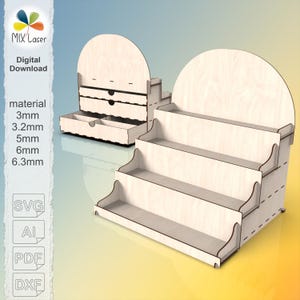Craft Show Display Stand Glowforge SVG Laserschnittdateien.