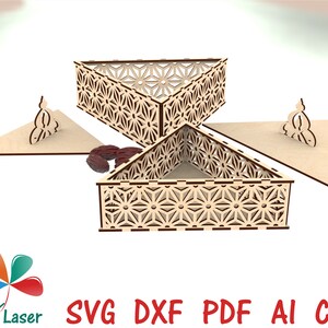 Eid Ramadan Mubarak Fruits secs cadeau Découpe laser Fichiers SVG DXF Boîte. Fichiers de conception laser de stockage de boîte de nourriture de bonbons de dessert de Ramadan Mubarak. image 5