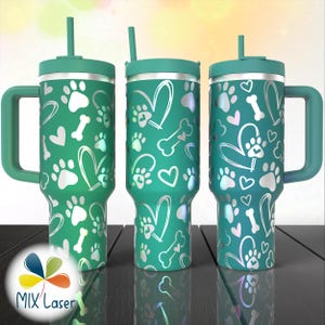 Hund Mama SVG Laser Gravur Dateien Becher 40 oz.