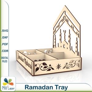 Laser Cut Ramadan Eid Mubarak Serving Tray Box Files (SVG, CDR, PDF) - Etsy
