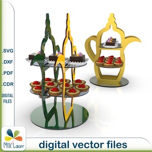 Dxf Svg Files Ramadan Tray - Eid Mubarak Party Dessert/snack/fruits ...
