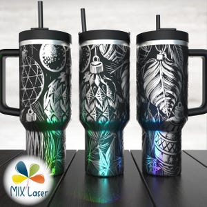 SVG-laserontwerp gegraveerde kerstversieringen beker, volledige 40oz naadloze omslag lasergravure kerstbal parti decor, cadeau en accessoire