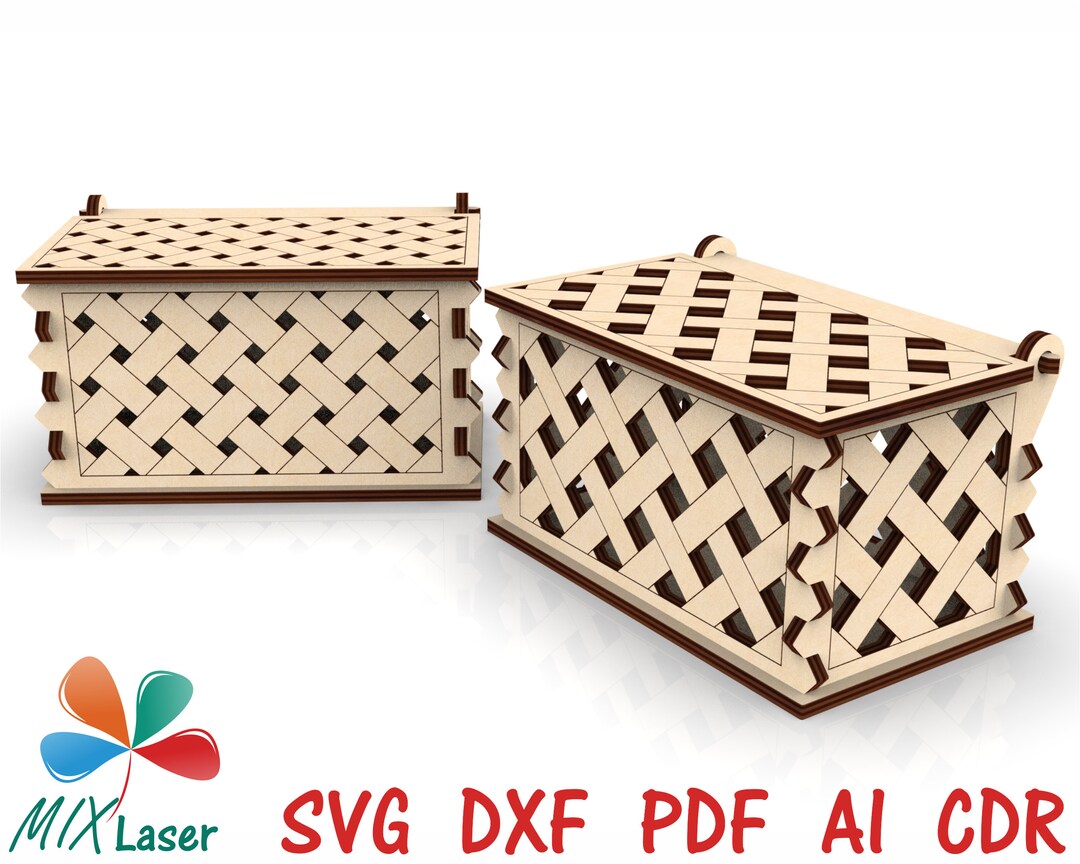 Laser Cut Boxes. Glowforge SVG DXF Projects for Laser Cutting. - Etsy UK