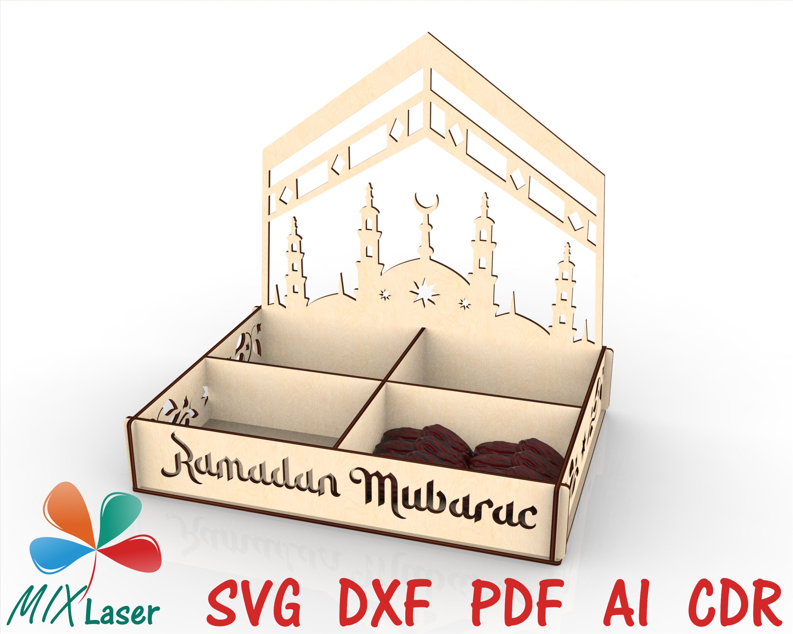 Laser Ramadan Serving Decor Tray SVG Eid Mubarak Snack Laser - Etsy