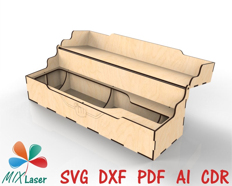 Wooden Wine Box Vector Plan for CNC Laser Cutting. Laser Cut Etsy